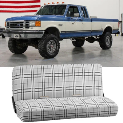 Cojín de cubierta de asiento de banco con manta de sillín para camioneta Ford F-200 1986-1991 Foto 1 de 4