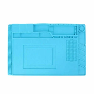 1x 45*30 cm Heat Insulation Silicone pad Mat Maintenance Soldering Platform Blue - Picture 1 of 10