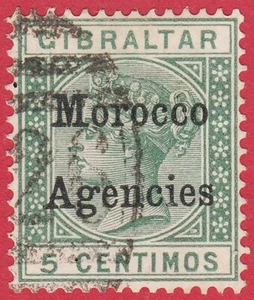 AGENZIE MAROCCO 1899 5c VERDE SG9 GU - Foto 1 di 1