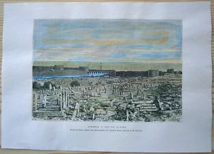 Impresión Reclus 1884 PUENTE SOBRE EL RÍO TIGRIS, DIYARBAKIR, TURQUÍA, #34 - Imagen 1 de 1