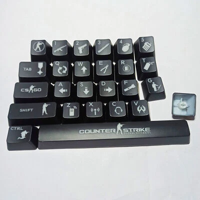 26 Keys ABS Shot Backlit Keycap Chicken Game Keycap for Mechanical Keyboard - Image 1 of 4