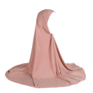 Muslim Islamic Hijabs Head Wrap Scarf Shawl for Women Long Turban Cap Solid C... - Picture 1 of 2