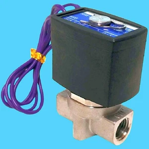 1/4" ELEKTRISCHES MAGNETVENTIL - 12 VOLT DC, FKM (VITON) DICHTUNG (EDELSTAHL) - Bild 1 von 3
