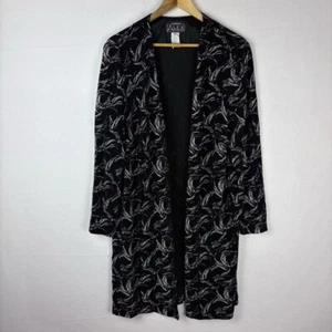 Alex Evenings elegante lange Strickjacke schwarz silber Glitzer Größe 2X formell - Bild 1 von 8