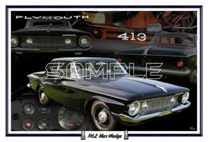 1962 Plymouth Max Wedge Poster Print - Picture 1 of 1