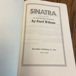 Sinatra an Unauthorized Biography Earl Wilson 1976 Hardback No Jacket - Imagen 1 de 5