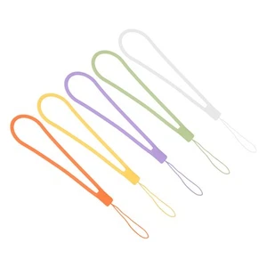 18.5cm Silicone Wrist Strap Lanyard, 5 Pcs Short Lanyard, 5 Colors Style 2 - Photo 1/6