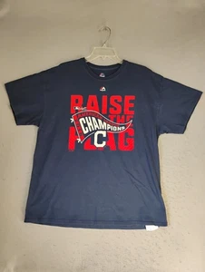Cleveland Indians Shirt Adult XL Blue 2016 American Leage Champions Majestic - Picture 1 of 10