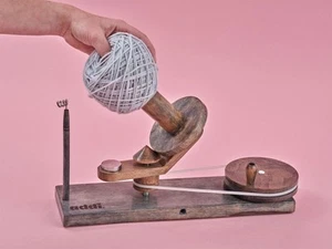 addi Winder Wollwickler Vintage-Blau Buchenholz bis 450g Garn Handarbeit NEU - Bild 1 von 6