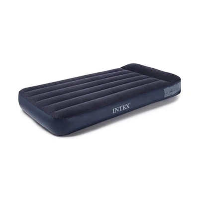 Intex Dura Beam Twin Classic Air Mattress With Internal Pump And Pillow Rest ... - Image 1 of 4