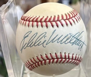 HOF EDDIE MATTHEWS Signed Auto Off’l NL Baseball- Bos, Mil, Atla BRAVES-PSACOA - Picture 1 of 8