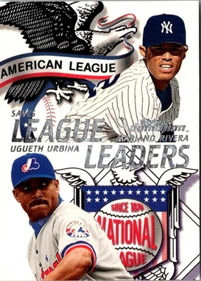 Tarjeta de béisbol SkyBox Dominion Ugueth Urbina/Mariano Rivera 2000 Foto 1 de 2