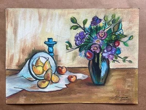 Paul Cezanne (Handmade) Drawing On old Paper Signed & Stamped,Vtg Art - Picture 1 of 5