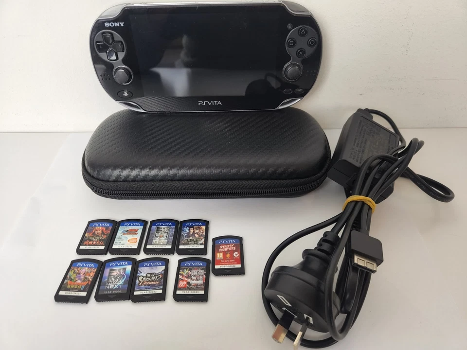 Sony Playstation Vita Ps Vita PCH-1001 Console Black Bundle Tested Working - image 1 of 4