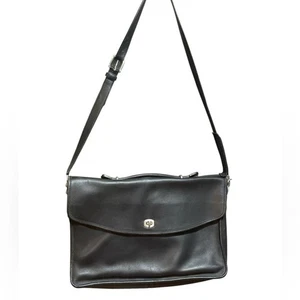 NEU Vintage Coach Lexington Aktentasche Tasche schwarz Glattleder #M13-5265 - Bild 1 von 16