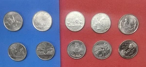 USA 25¢ State & Park Quarters Set 1999-2021 - 10 verschiedene Münzen - Bild 1 von 4