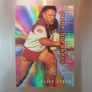 1996 NRL Dynamic Series 1 Game Breakers Cliff Lyons Card GB2 Manly - Picture 1 of 2