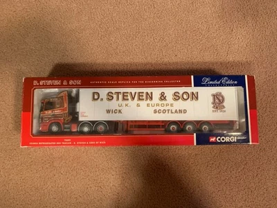 Corgi 1:50 Scania Refrigerated Box Trailer D Steven & Son #76603 - Image 1 of 4