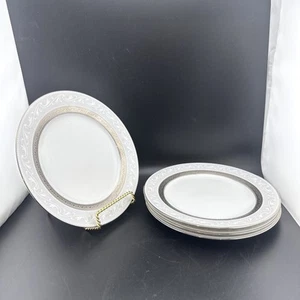 Noritake Crestwood Platinum Accent Plates - set of 4 - 9 inch - New With Tags - Picture 1 of 20