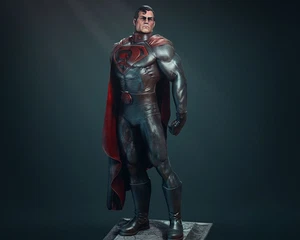 Superman Red Son Diorama Skulptur Statue Modellbausatz DC unbemalt/unmontiert - Bild 1 von 10