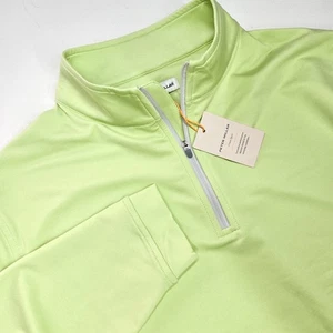 NEW Peter Millar Perth 1/4 Zip Golf Pullover Mens XXL 2XL Crown Sport Lime Green - Picture 1 of 8