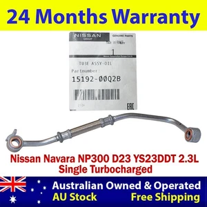 Genuine Turbo Charger Oil Feed Pipe For Nissan Navara NP300 D23 YS23DDT 2.3L - Picture 1 of 8