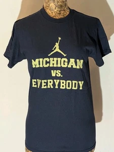 University Of Michigan Vs Everybody, Ladies Navy Tshirt, PS - Picture 1 of 2