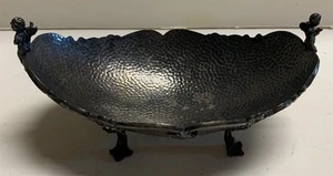 Antique Victorian Metal Silverplate Cherubs Baby Angels Bowl Unique - Picture 1 of 5