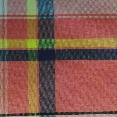 Pink Plaid Cotton Pocket Square - Image 1 of 4