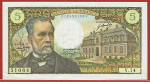 BANQUE DE FRANCE 4.4.1968 5 FRANCS (PICK#146b) Sehr schön - Bild 1 von 2