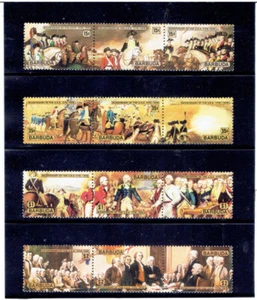 BARBUDA 1976 American Revolution (Strip of 3) CV $4.80 - Picture 1 of 1