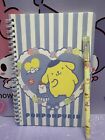 Pompompuri A5 Sanrio Notebook &amp; Gel Pen With Eraser Bundle Stationary Yellow