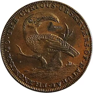 Middlesex. Medio centavo de vaca y tucán de dos cabezas de Pidcock's. DH 454. - Imagen 1 de 2