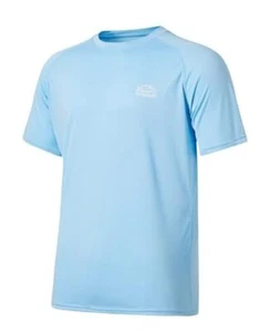 Men's Rashguard Swim Shirt Short Sleeve UPF 50+ Sun Protection XX-Large Blue - Picture 1 of 7