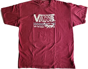 Camisetas para hombre Vans ""Off The Wall"" talla XXL marrón pesado algodón tablero de ajedrez - Imagen 1 de 9