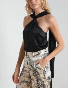 L'Agence Riviera Silk Cape Halter Top MSRP $395 - Picture 1 of 6