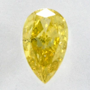 Pear Shape Diamond Fancy Brownish Yellow Loose 0.50 Carat SI1 IGI Certificate - Picture 1 of 6