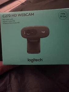 Logitech C270 HD Webcam Video Calls High Definition 720p Built-In Mic BRAND NEW - Picture 1 of 1