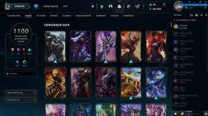 LoL Account l 1100 Skins l Smaragd 4 l 560 Mythical Essence - Bild 1 von 5