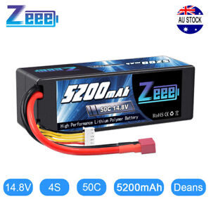 Zeee 14.8V 50C 5200mAh 4S LiPo Battery Deans Plug for RC Car Helicopter Truck 
