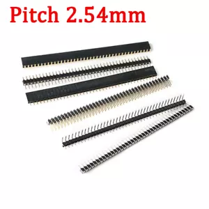 Straight/Right Angle/SMD 1X40 2X40 Male Pin Header PCB Jumper Connectors 2.54mm - Picture 1 of 24