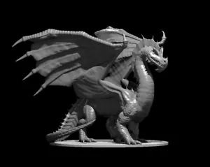 Green Dragon Adult for D&D Dungeons and Dragons Pathfinder DND Mini - Foto 1 di 1