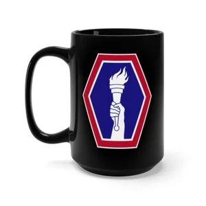Taza negra 15 oz - Ejército - 442o Equipo de Combate del Regimiento de Infantería - SSI X 300 - Imagen 1 de 2
