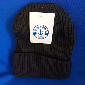Yacht & Smith Sherpa Lined Black Knit Cap New For Warm Winter Wear - Picture 1 of 3
