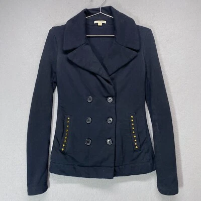 Chaqueta Blazer James Perse Mujer Pequeña 1 Azul Tachonado Doble Pecho Foto 1 de 4