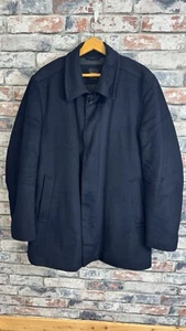 Hugo Boss Men’s Corion Navy Blue Wool & Cashmere Jacket Coat Size 54 UK 44R - Picture 1 of 11