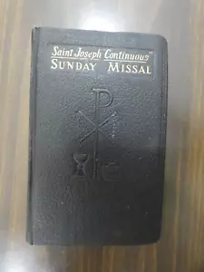 VTG Saint Joseph Continuous Sunday Missal 1957 Catholic Book Co Illustrated - Imagen 1 de 11