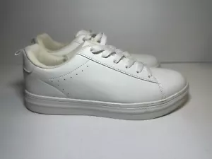 Primark Womens White Lace Up Sneaker Trainers Shoe Size 9 NEW - Picture 1 of 7
