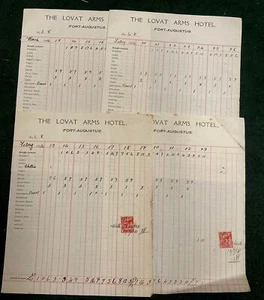 1914-15 FORT AUGUSTUS - THE LOVAT ARMS HOTEL cuatro facturas recibidas - Imagen 1 de 1