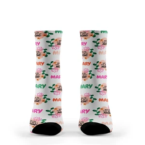Personalisierte Socken - Name einfügen - Bestes Mama-Design - Muttertagsgeschenk - Einheitsgröße - Bild 1 von 9